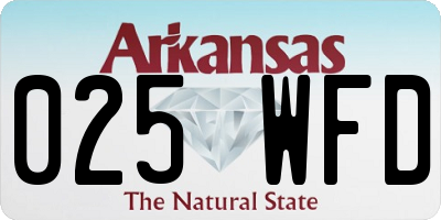 AR license plate 025WFD