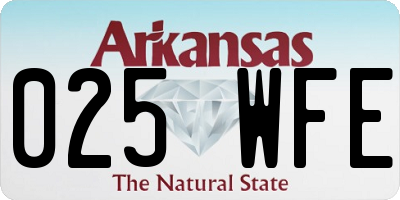 AR license plate 025WFE