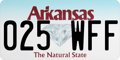 AR license plate 025WFF