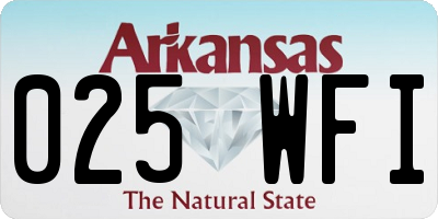 AR license plate 025WFI