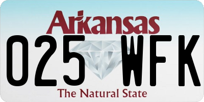 AR license plate 025WFK