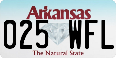 AR license plate 025WFL