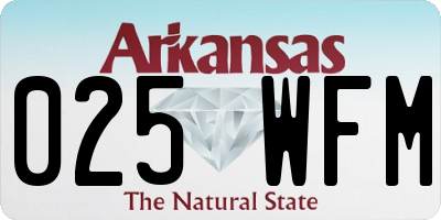AR license plate 025WFM