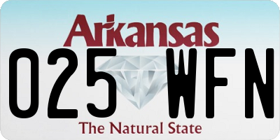 AR license plate 025WFN