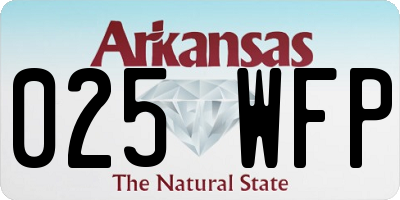 AR license plate 025WFP