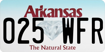 AR license plate 025WFR