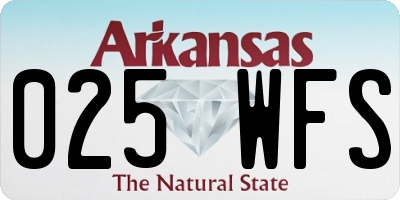 AR license plate 025WFS