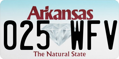 AR license plate 025WFV