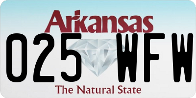 AR license plate 025WFW