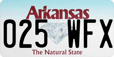 AR license plate 025WFX