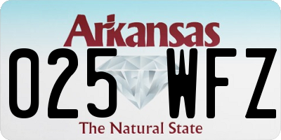 AR license plate 025WFZ