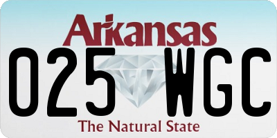 AR license plate 025WGC
