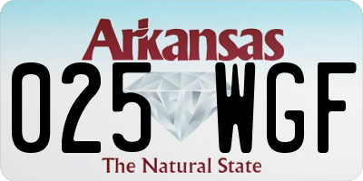 AR license plate 025WGF