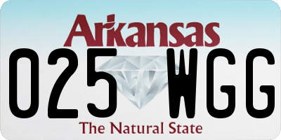 AR license plate 025WGG