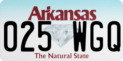 AR license plate 025WGQ