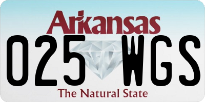 AR license plate 025WGS