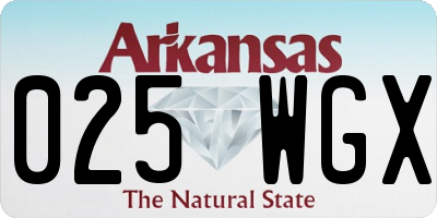 AR license plate 025WGX