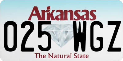 AR license plate 025WGZ