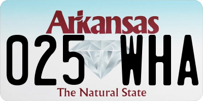AR license plate 025WHA