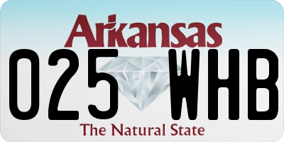 AR license plate 025WHB