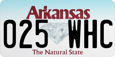 AR license plate 025WHC