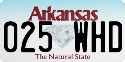 AR license plate 025WHD