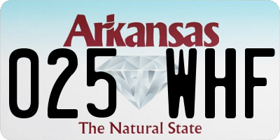 AR license plate 025WHF