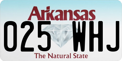 AR license plate 025WHJ