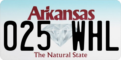 AR license plate 025WHL