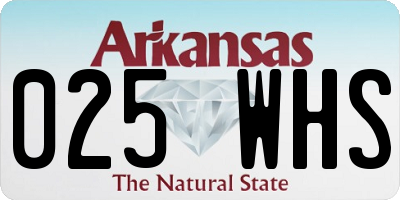 AR license plate 025WHS