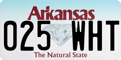 AR license plate 025WHT