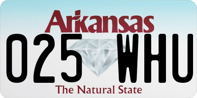 AR license plate 025WHU