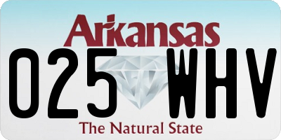 AR license plate 025WHV