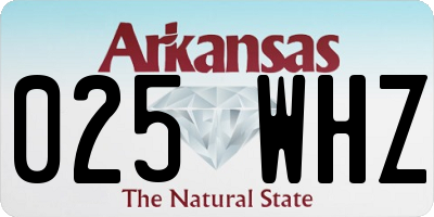 AR license plate 025WHZ