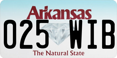 AR license plate 025WIB