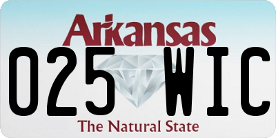 AR license plate 025WIC