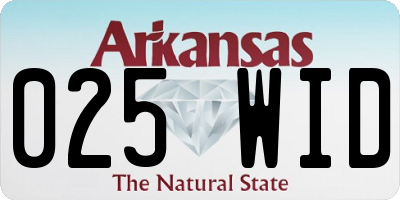 AR license plate 025WID