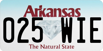 AR license plate 025WIE