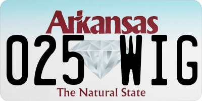 AR license plate 025WIG