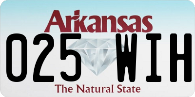 AR license plate 025WIH