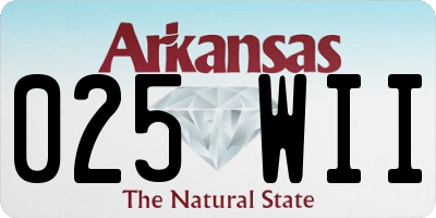 AR license plate 025WII
