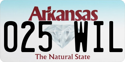 AR license plate 025WIL