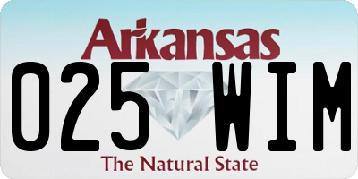 AR license plate 025WIM