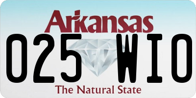 AR license plate 025WIO