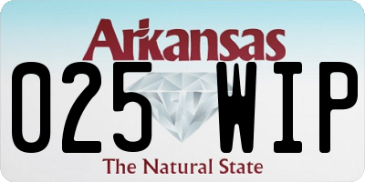 AR license plate 025WIP