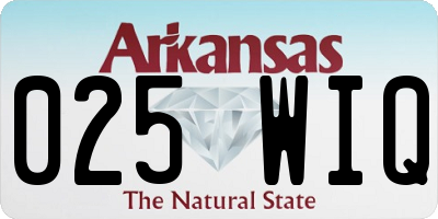 AR license plate 025WIQ