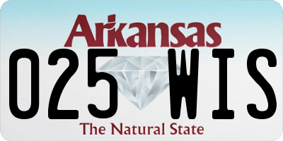 AR license plate 025WIS