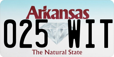 AR license plate 025WIT