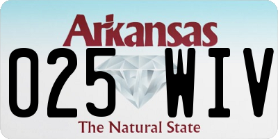 AR license plate 025WIV
