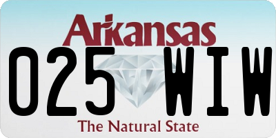 AR license plate 025WIW